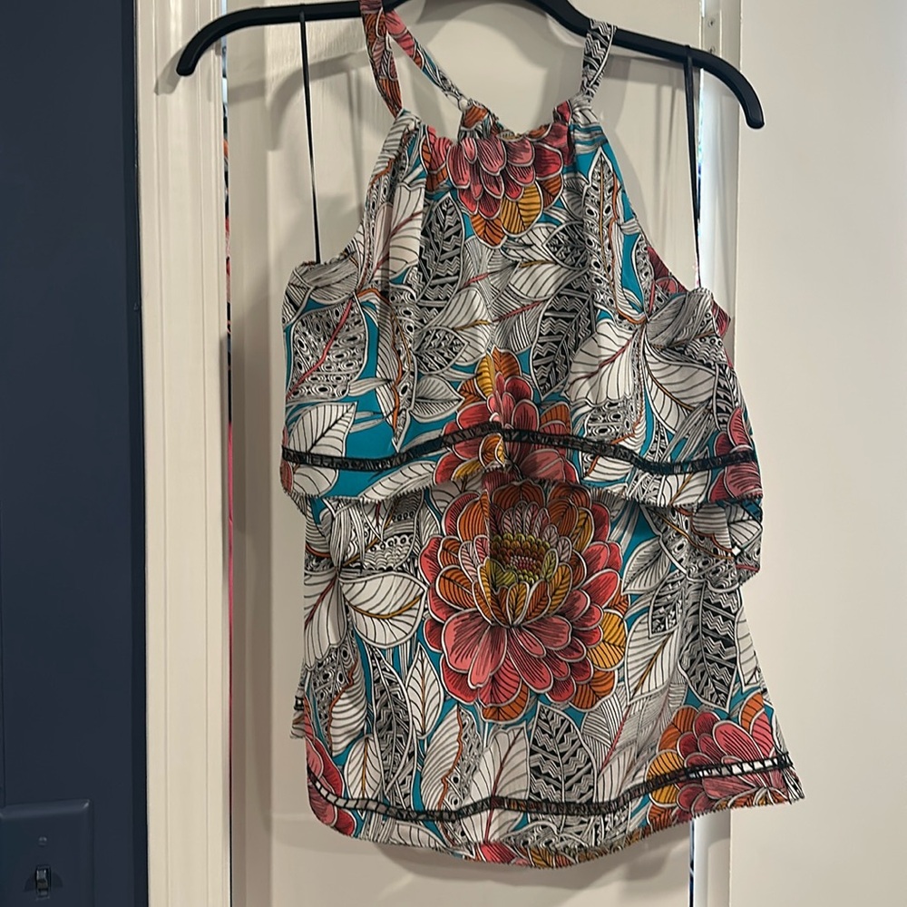 Trina Turk floral sleeveless top